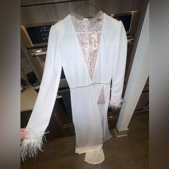 NWT White Crystal Formal Gown - Picture 5 of 13